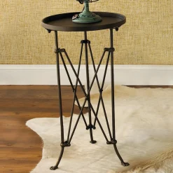 Metal Trestle Side Table