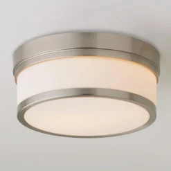 Metallic Banded Drum Ceiling Light - 2 Light