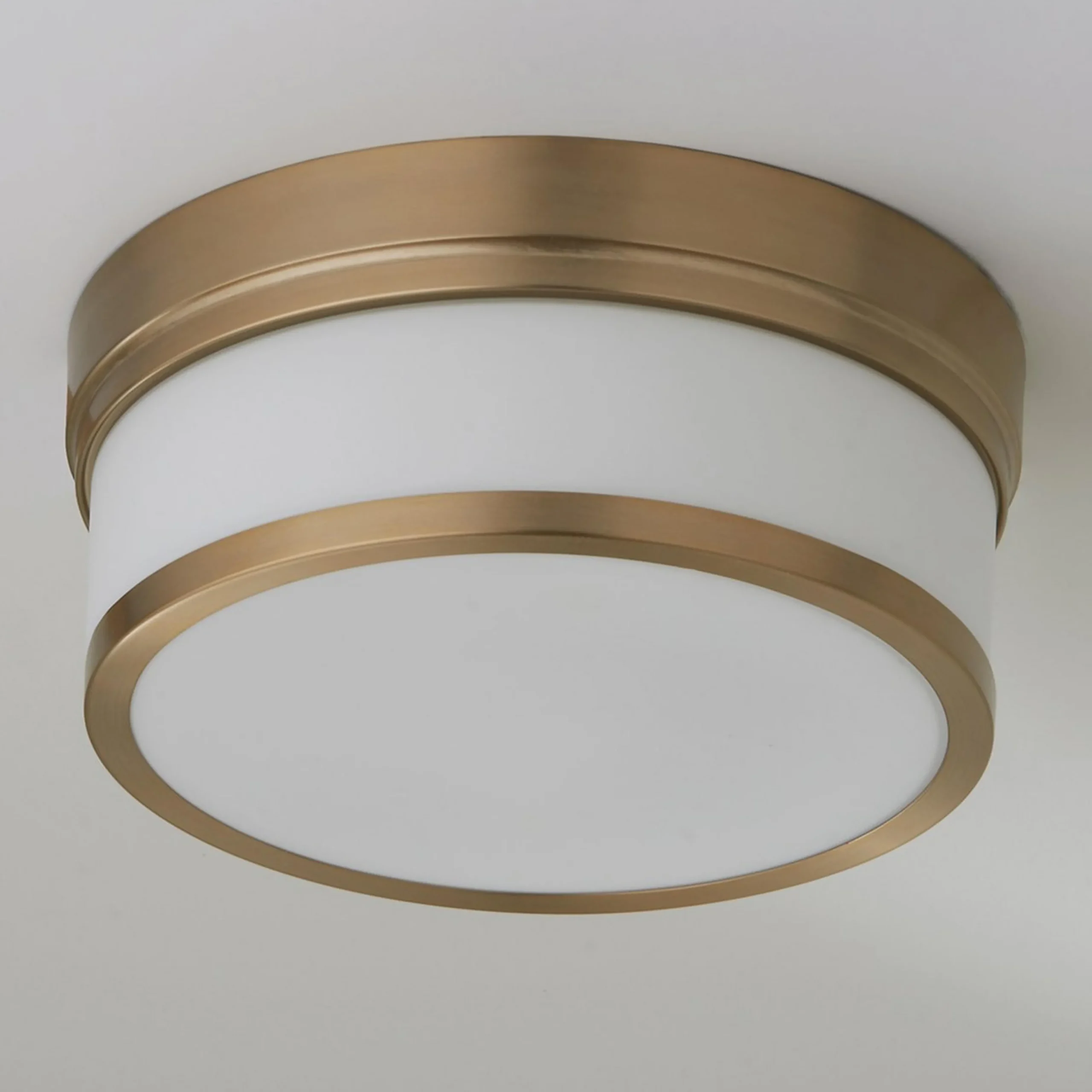 Metallic Banded Drum Ceiling Light - 2 Light