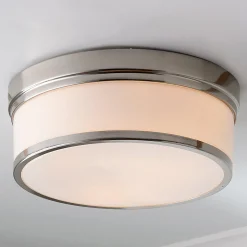 Metallic Banded Drum Ceiling Light - 3 Light