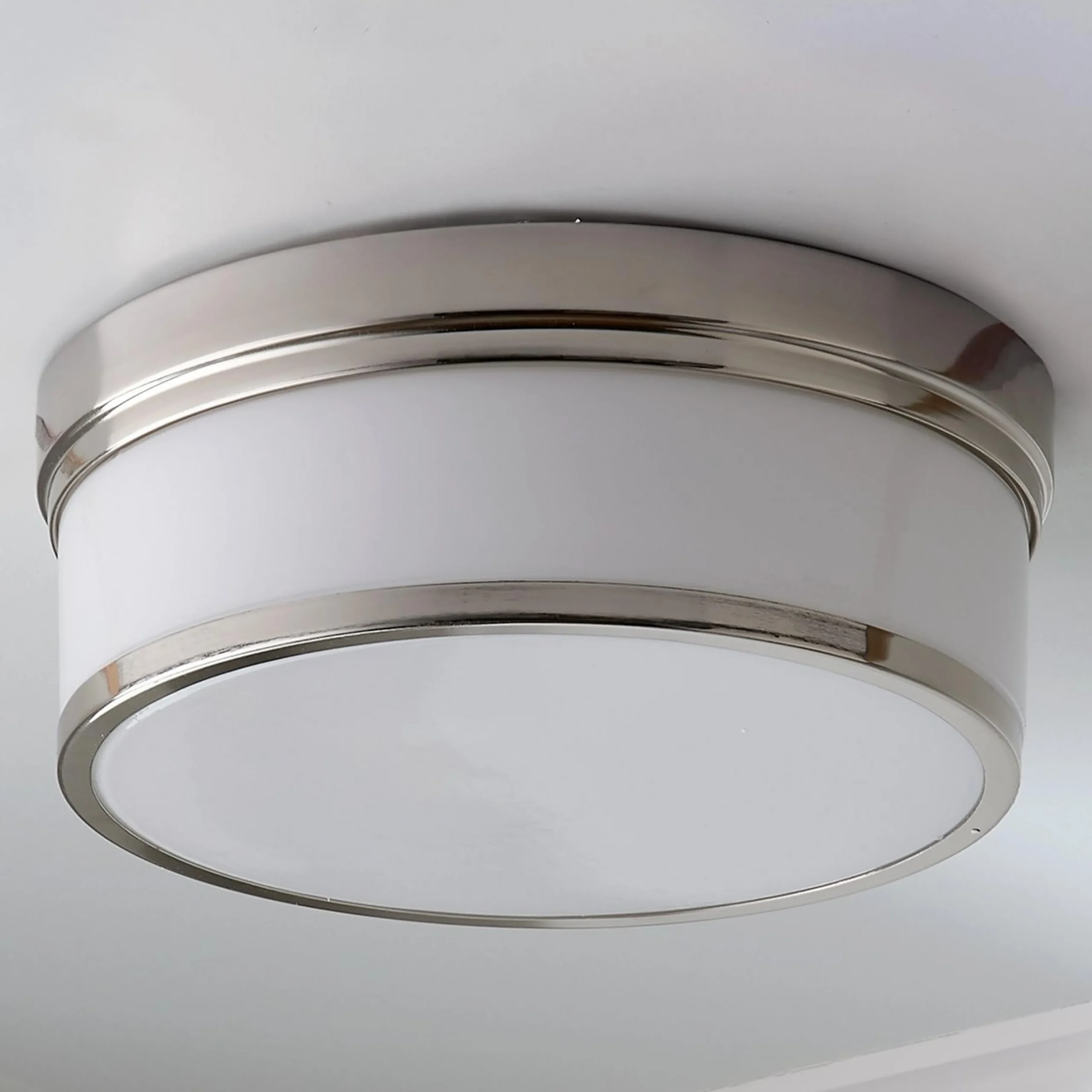 Metallic Banded Drum Ceiling Light - 3 Light