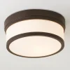 Metallic Banded Drum Ceiling Light - 2 Light