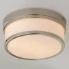 Metallic Banded Drum Ceiling Light - 2 Light
