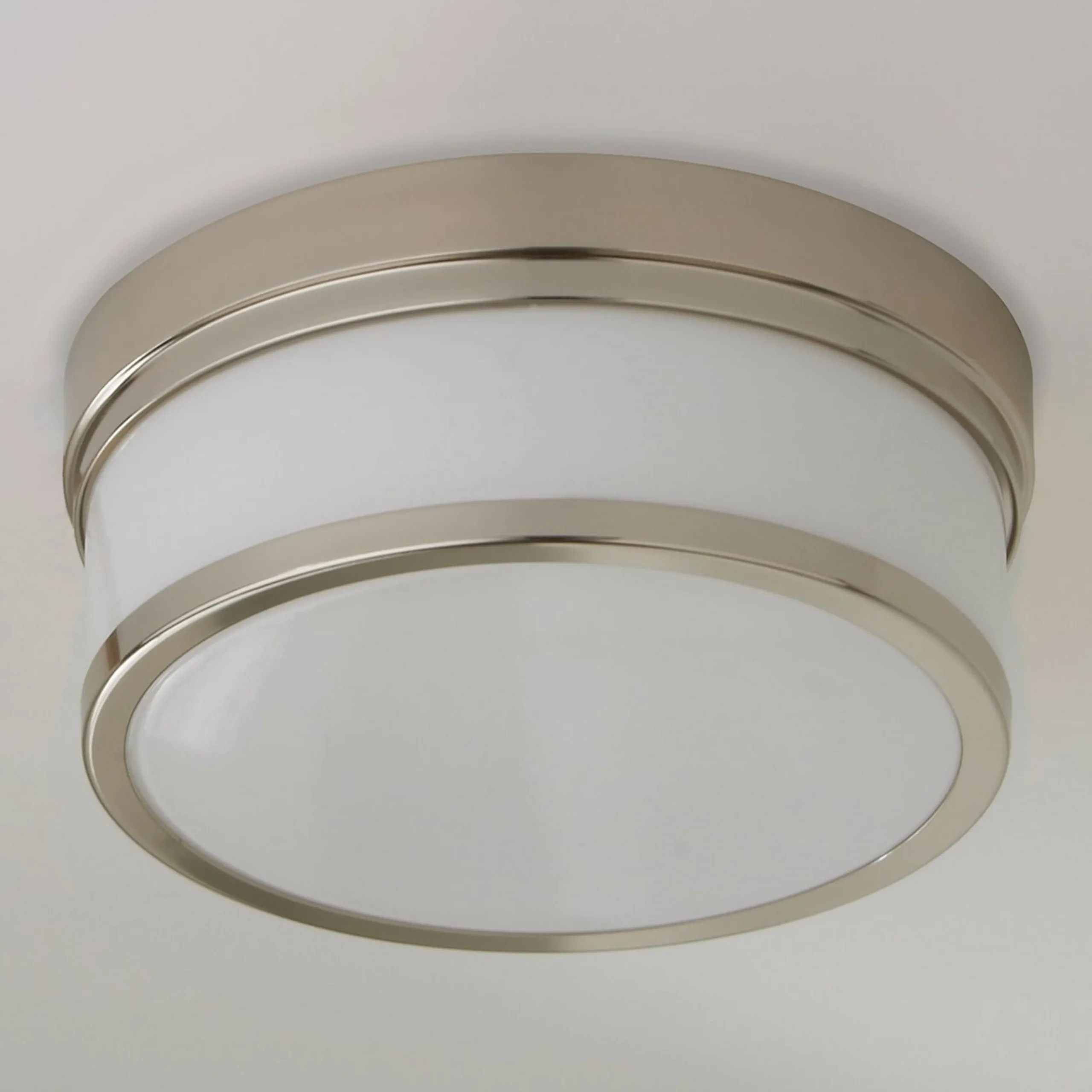 Metallic Banded Drum Ceiling Light - 2 Light