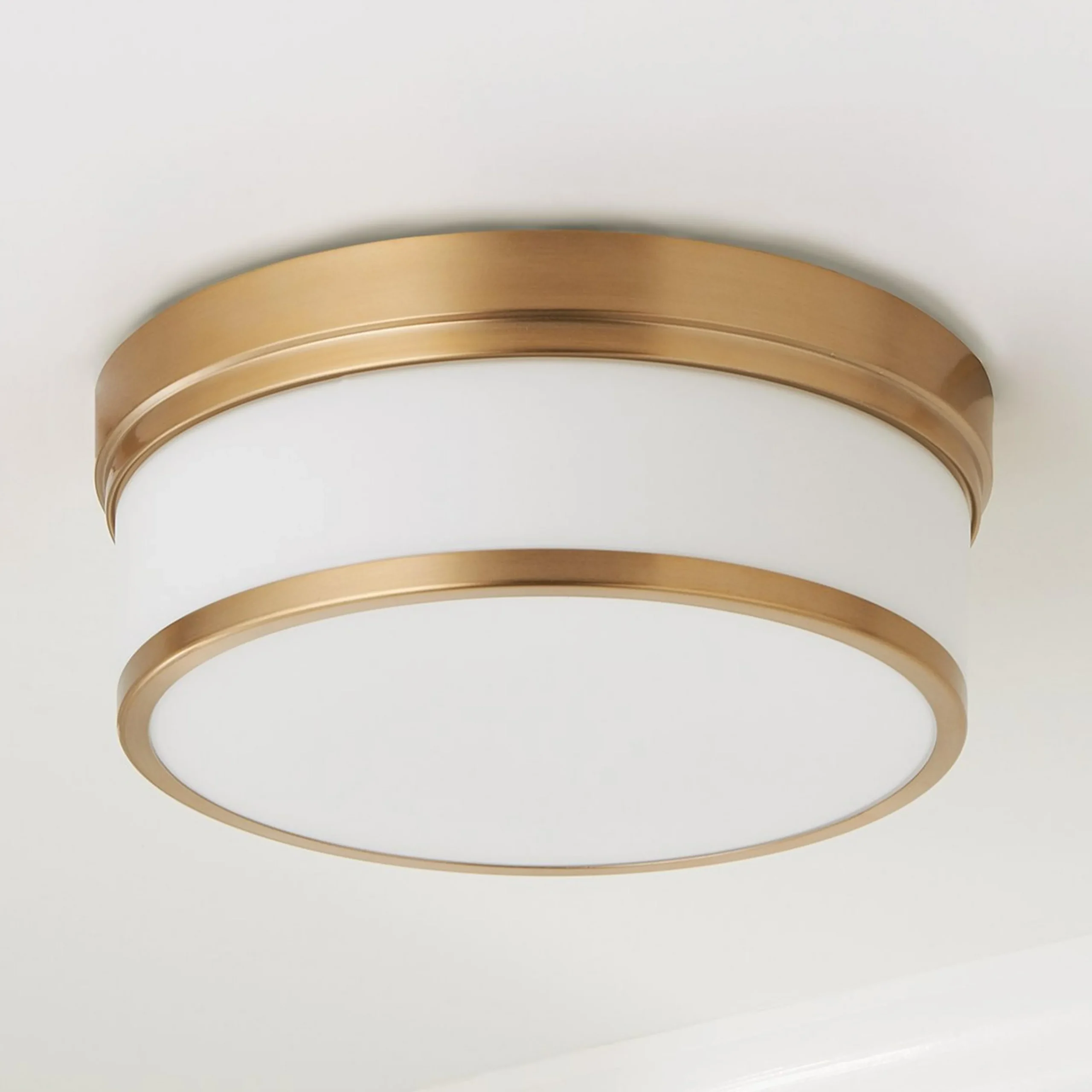 Metallic Banded Drum Ceiling Light - 3 Light