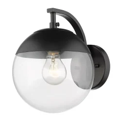 Mid-Century Clear Globe Sconce