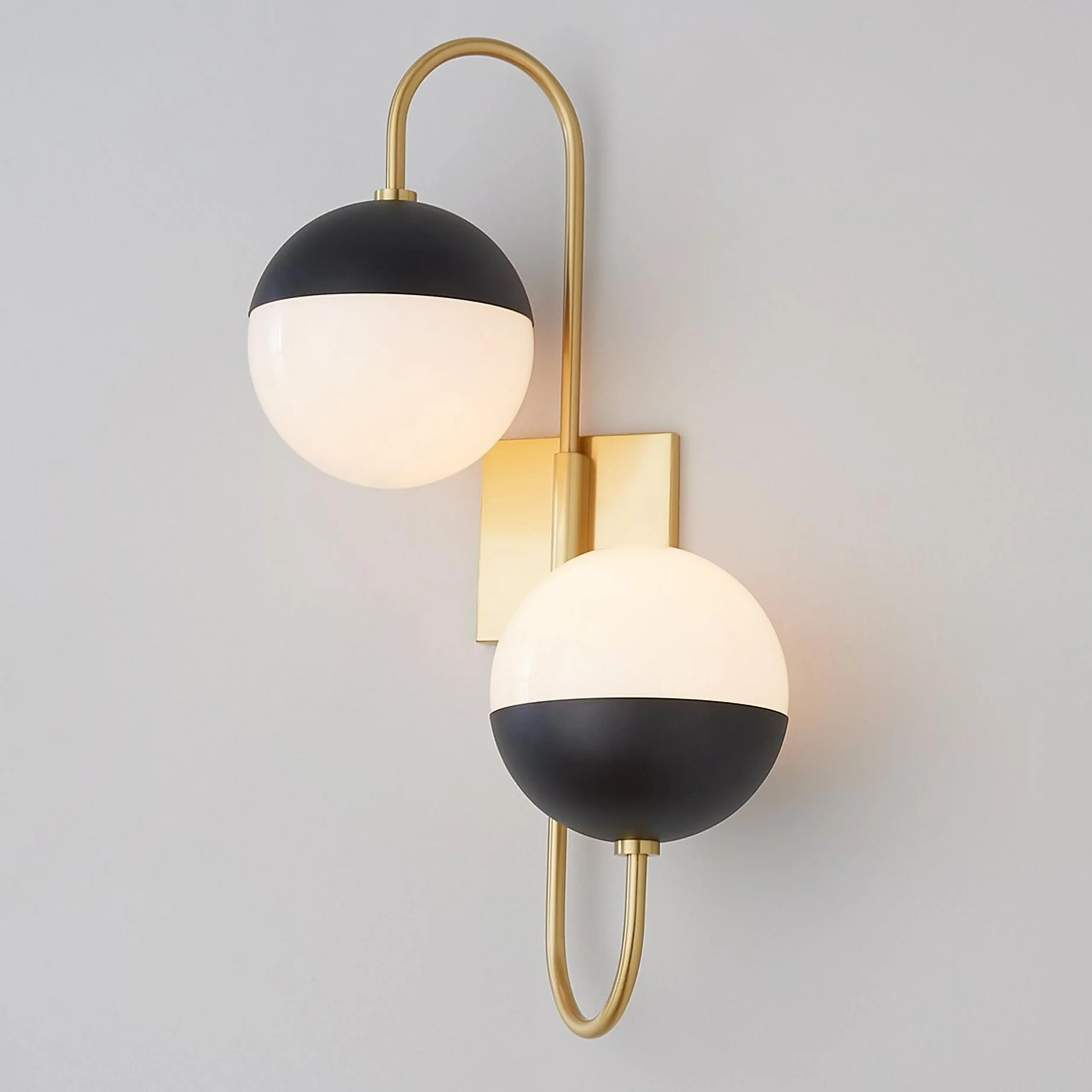 Mid-Century Globe Adjustable Double Swing Arm