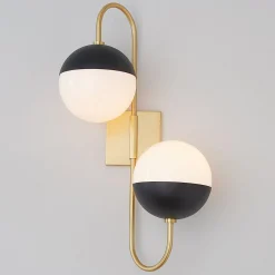 Mid-Century Globe Adjustable Double Swing Arm