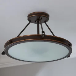 Mid-Century Retro Semi-Flush Ceiling Light - 4 Light