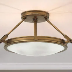 Mid-Century Retro Semi-Flush Ceiling Light - 3 Light