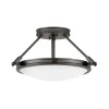 Mid-Century Retro Semi-Flush Ceiling Light - 3 Light