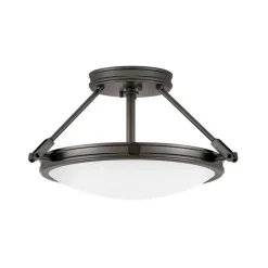 Mid-Century Retro Semi-Flush Ceiling Light - 3 Light