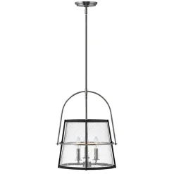 Mid-Century Seeded Glass Lantern