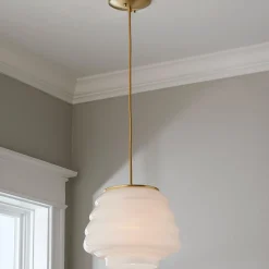 Milk Glass Hive Pendant