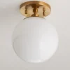 Minimalist Globe Semi-Flush Ceiling Light - 1 Light