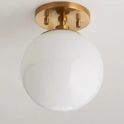 Minimalist Globe Semi-Flush Ceiling Light - 1 Light