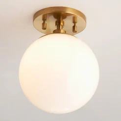 Minimalist Globe Semi-Flush Ceiling Light - 1 Light
