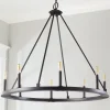 Minimalist Iron Ring Chandelier - 8 Light