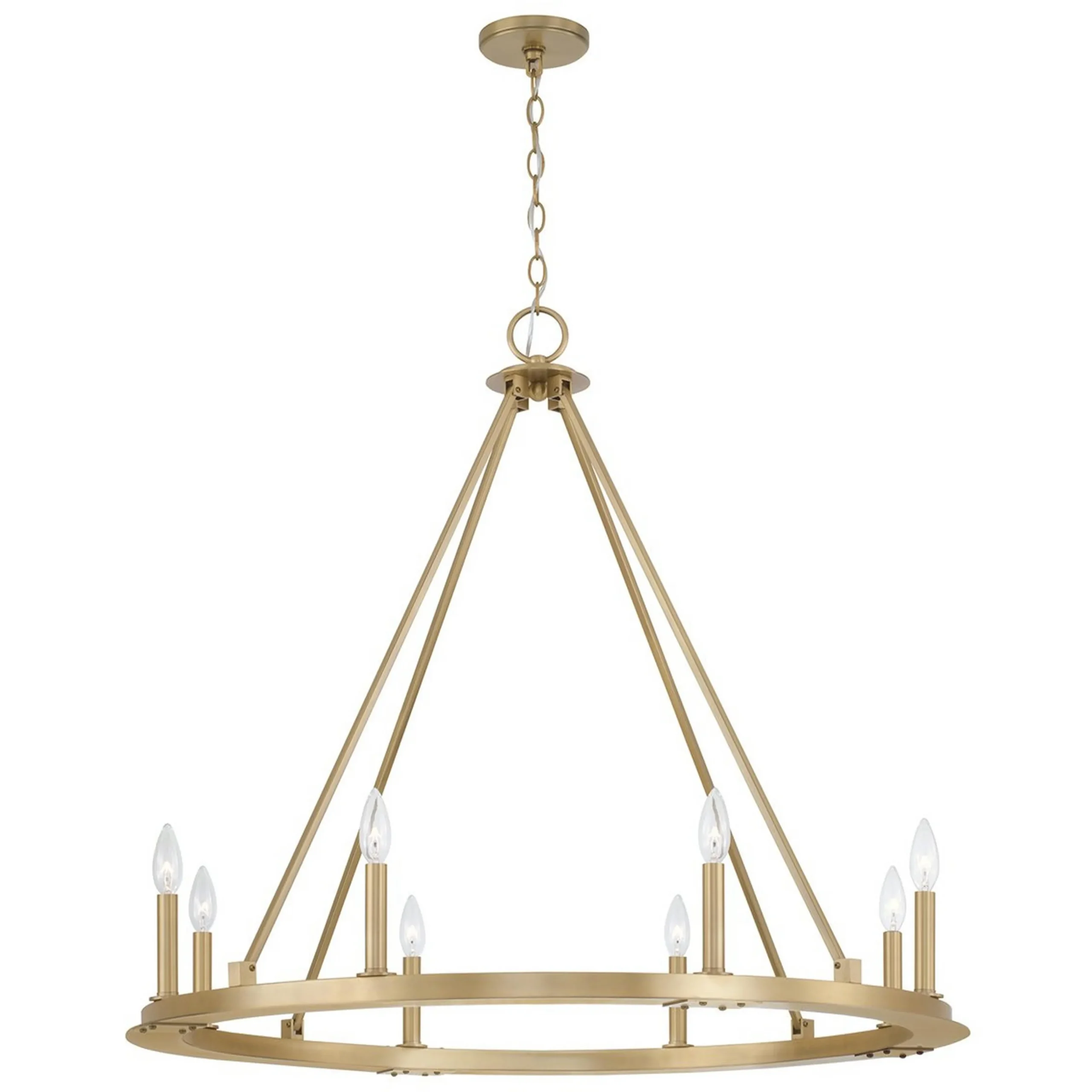 Minimalist Iron Ring Chandelier - 8 Light