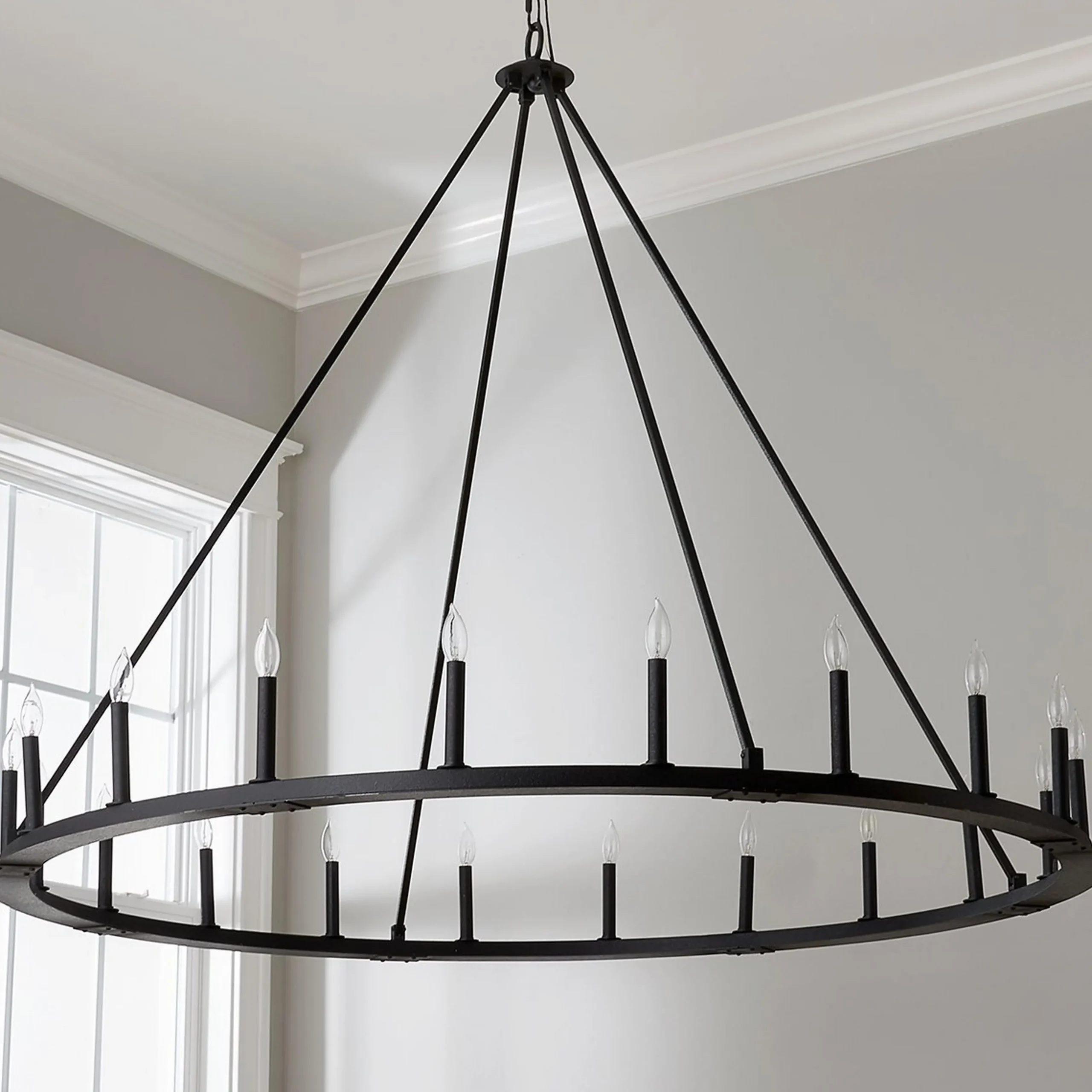 Minimalist Iron Ring Chandelier - 20 Light