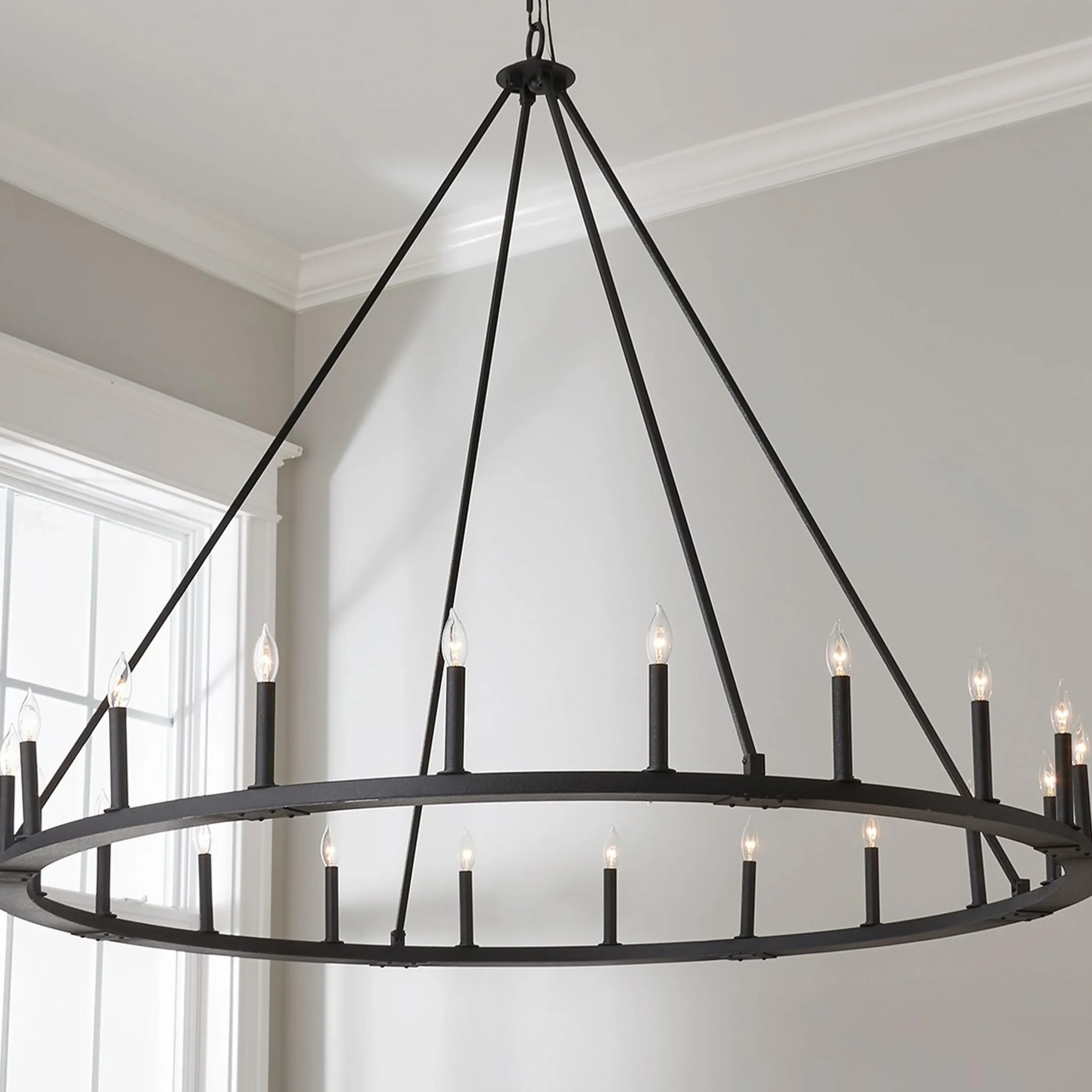 Minimalist Iron Ring Chandelier - 20 Light