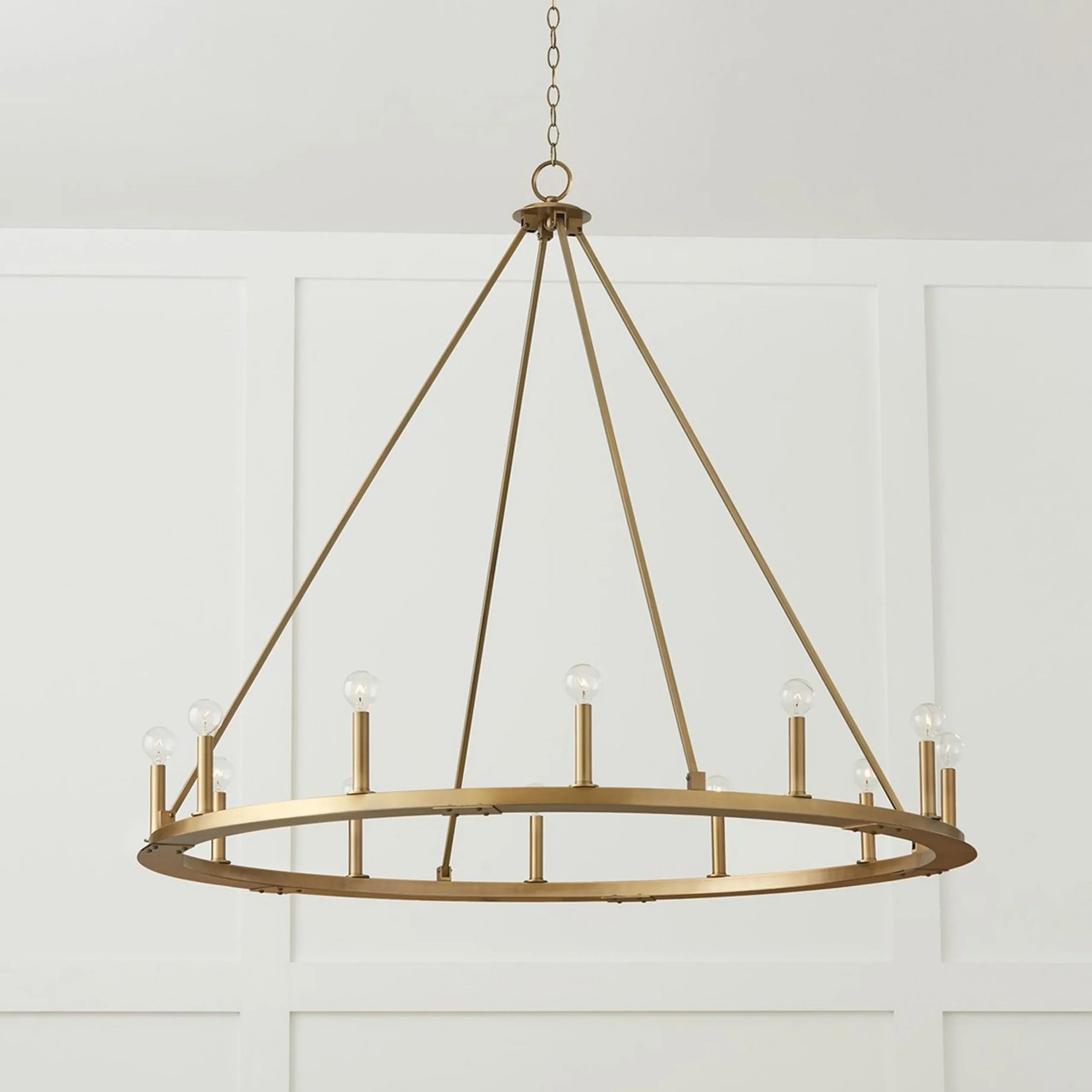 Minimalist Iron Ring Chandelier - 12 Light
