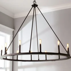 Minimalist Iron Ring Chandelier - 12 Light