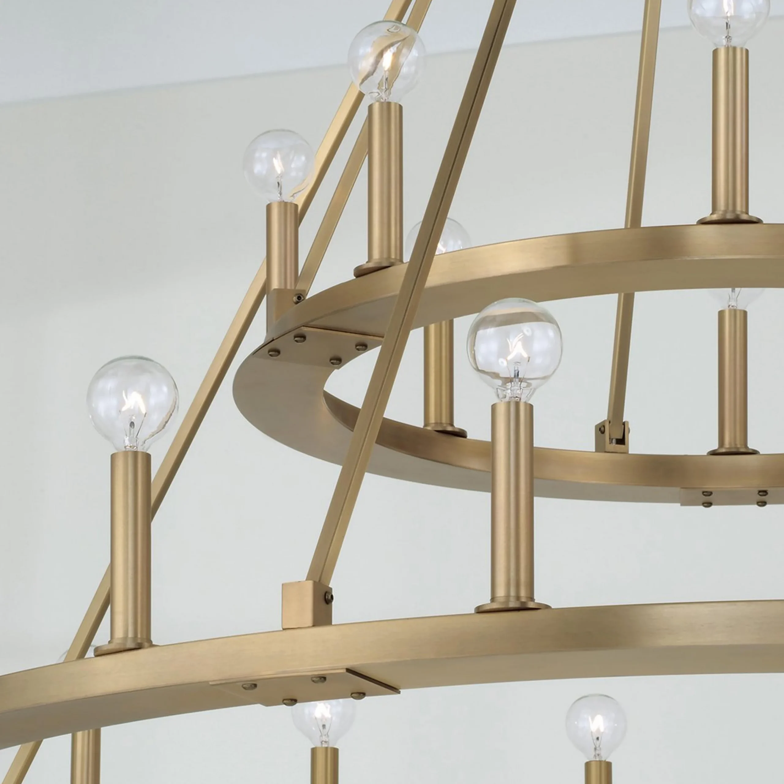 Minimalist Iron Ring Two-Tier Chandelier - 24 Light