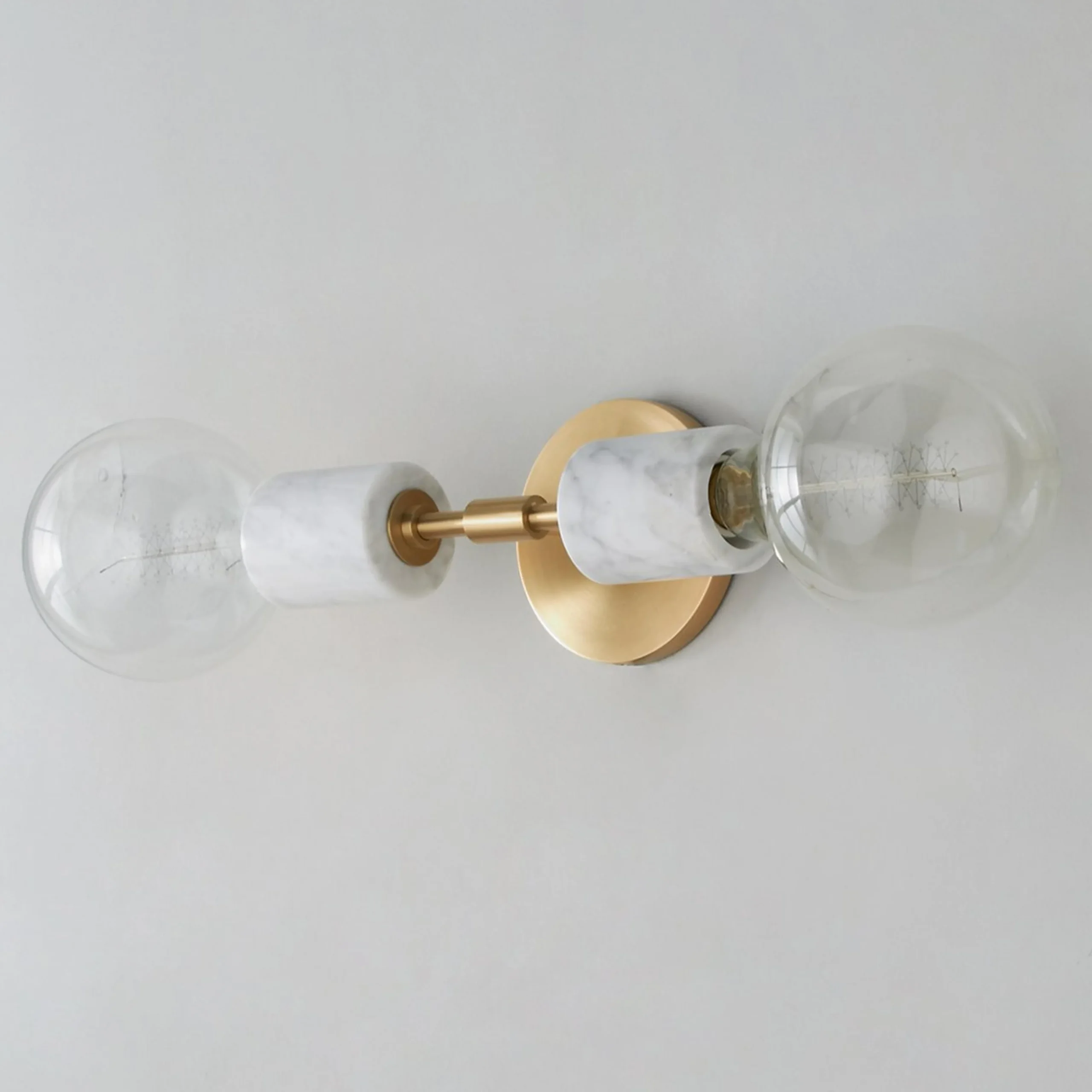 Minimalist Marble Sconce - Marble Socket - 2 Light