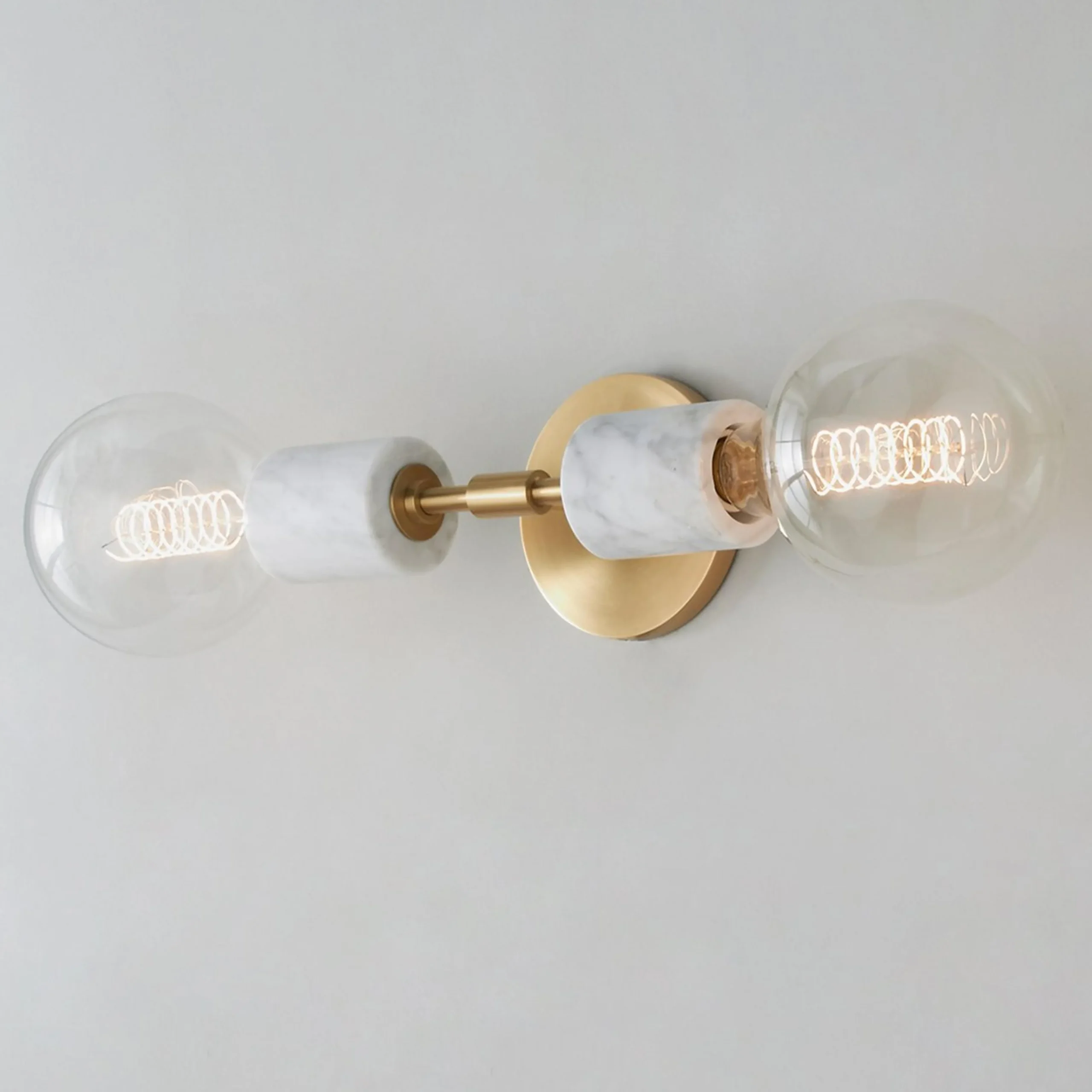 Minimalist Marble Sconce - Marble Socket - 2 Light