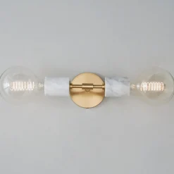 Minimalist Marble Sconce - Marble Socket - 2 Light