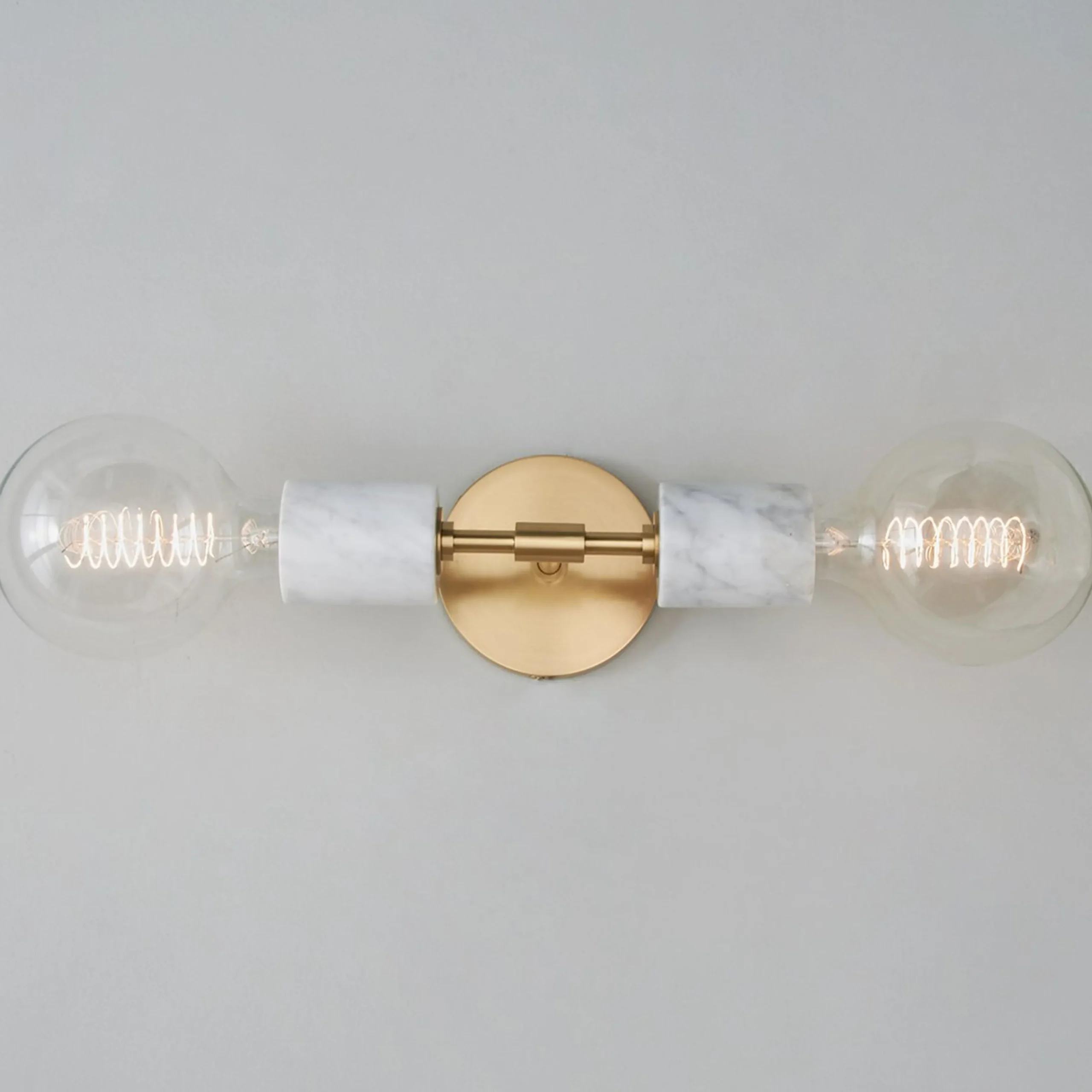 Minimalist Marble Sconce - Marble Socket - 2 Light