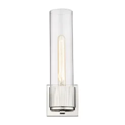 Mirza Clear Glass Bath Sconce - 1 Light