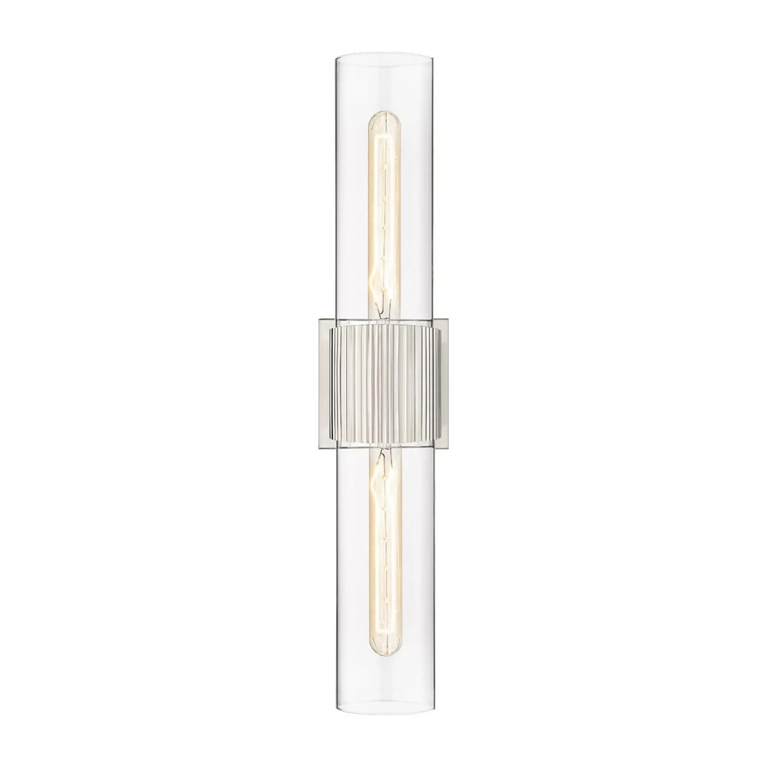 Mirza Clear Glass Bath Sconce - 2 Light