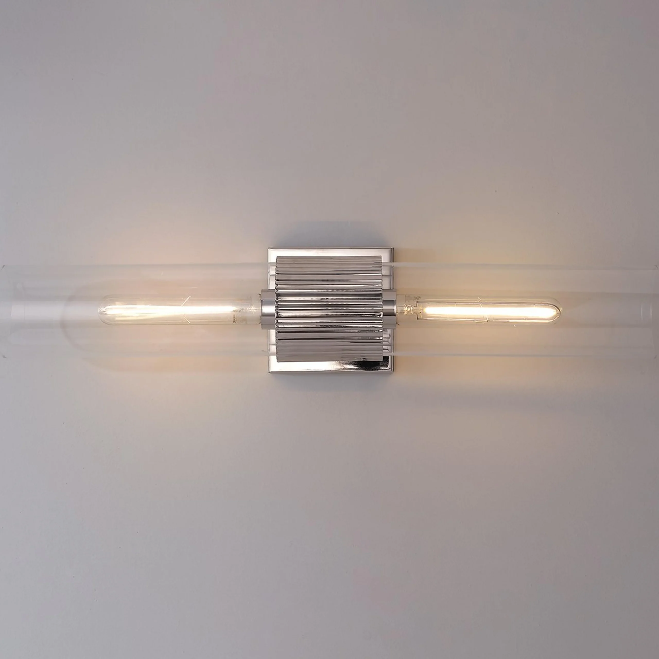 Mirza Clear Glass Bath Sconce - 2 Light