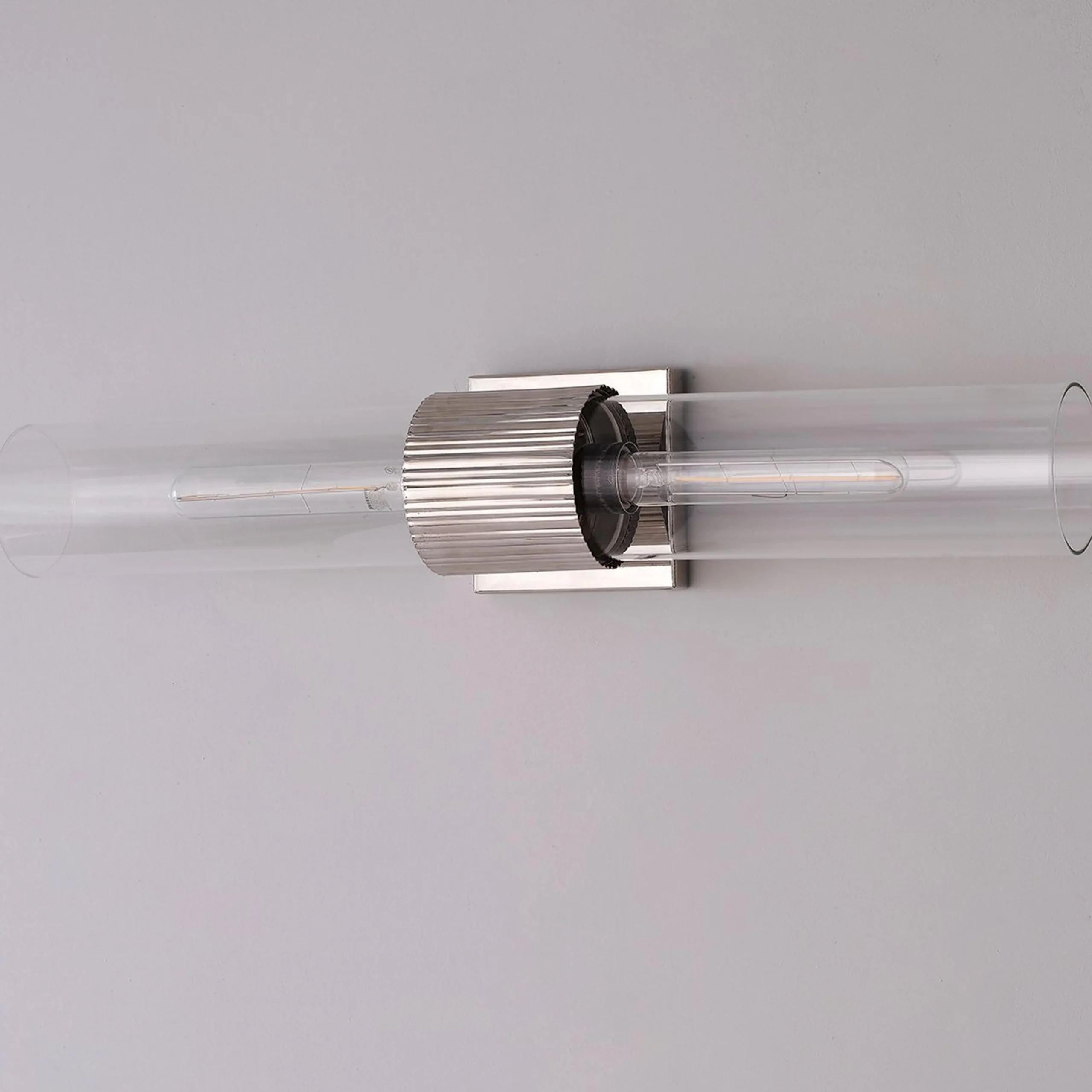 Mirza Clear Glass Bath Sconce - 2 Light