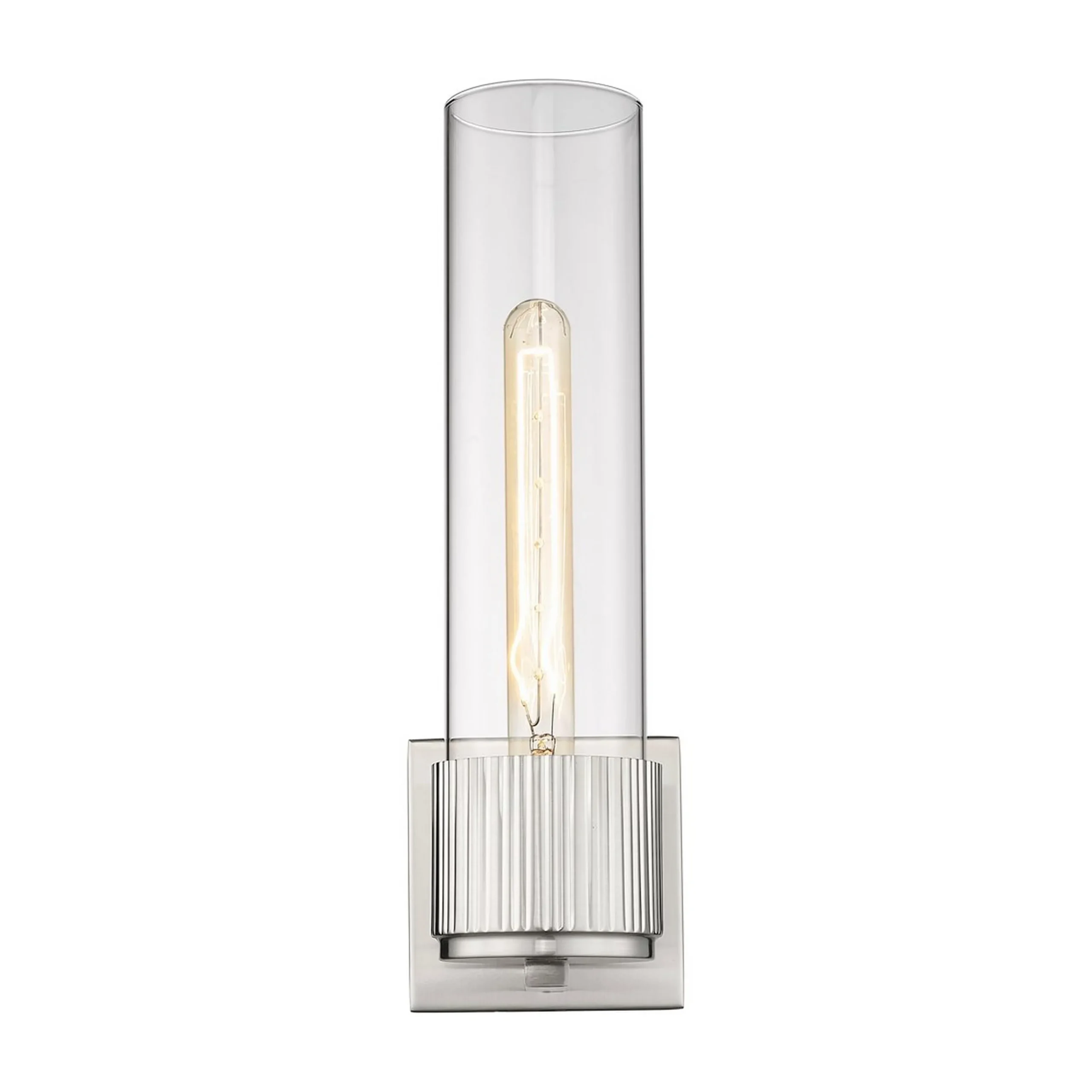 Mirza Clear Glass Bath Sconce - 1 Light