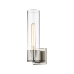 Mirza Clear Glass Bath Sconce - 1 Light