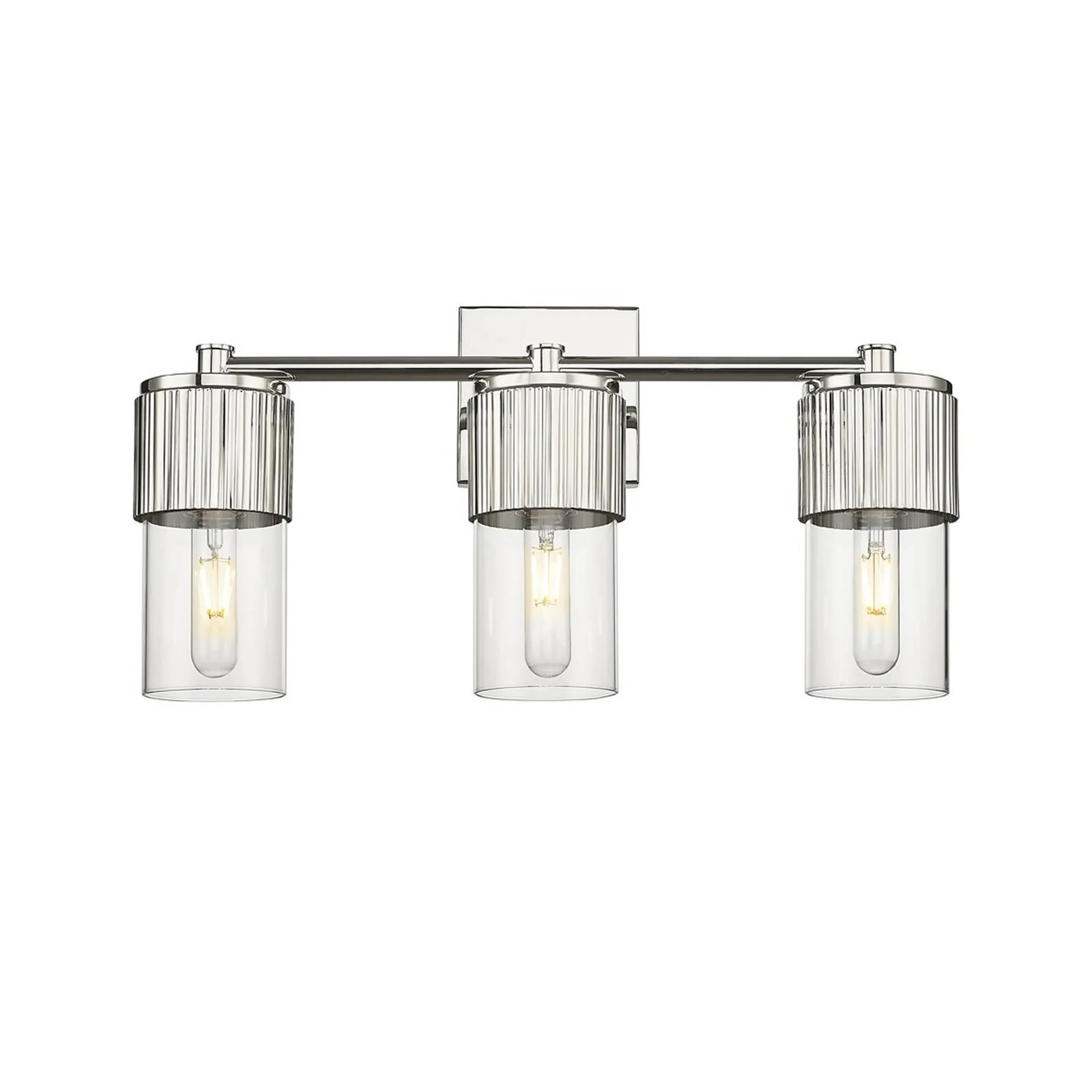 Mirza Clear Glass Vanity Light - 3 Light