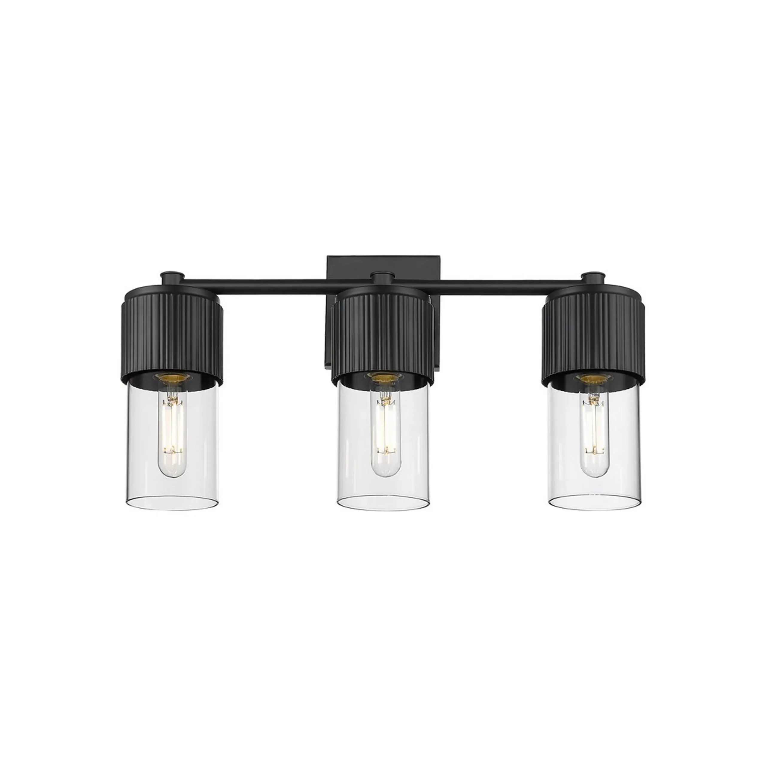 Mirza Clear Glass Vanity Light - 3 Light