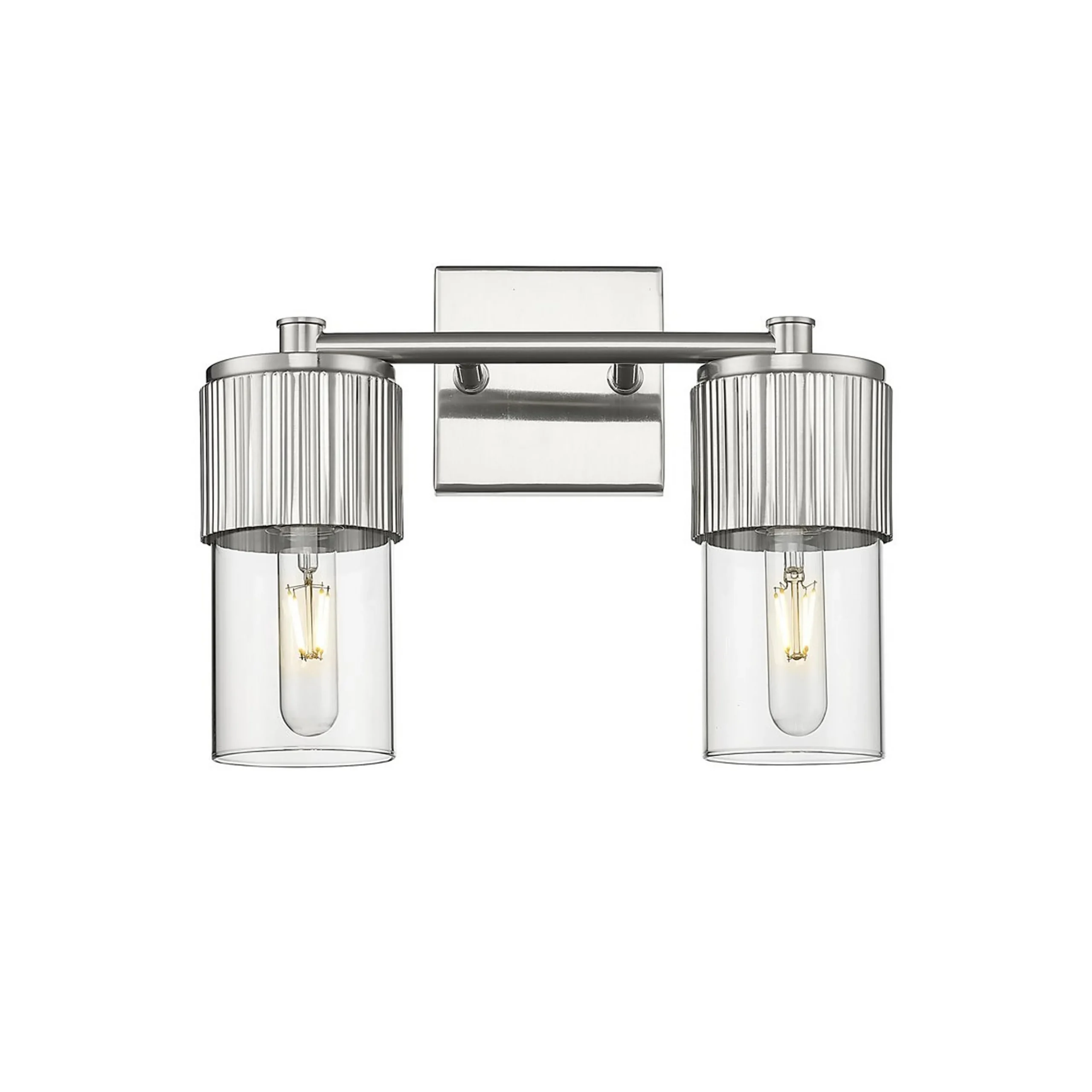 Mirza Clear Glass Vanity Light - 2 Light