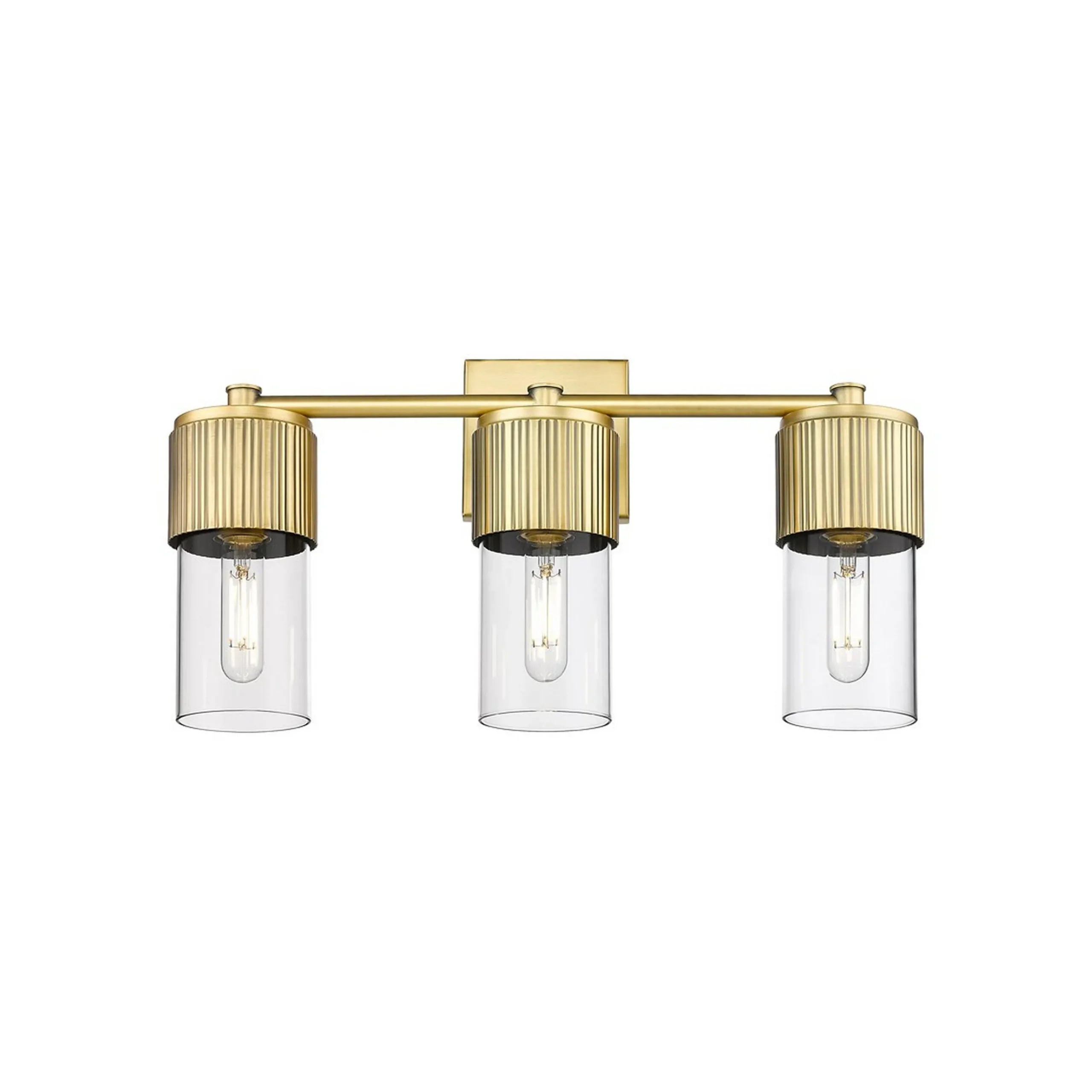 Mirza Clear Glass Vanity Light - 3 Light