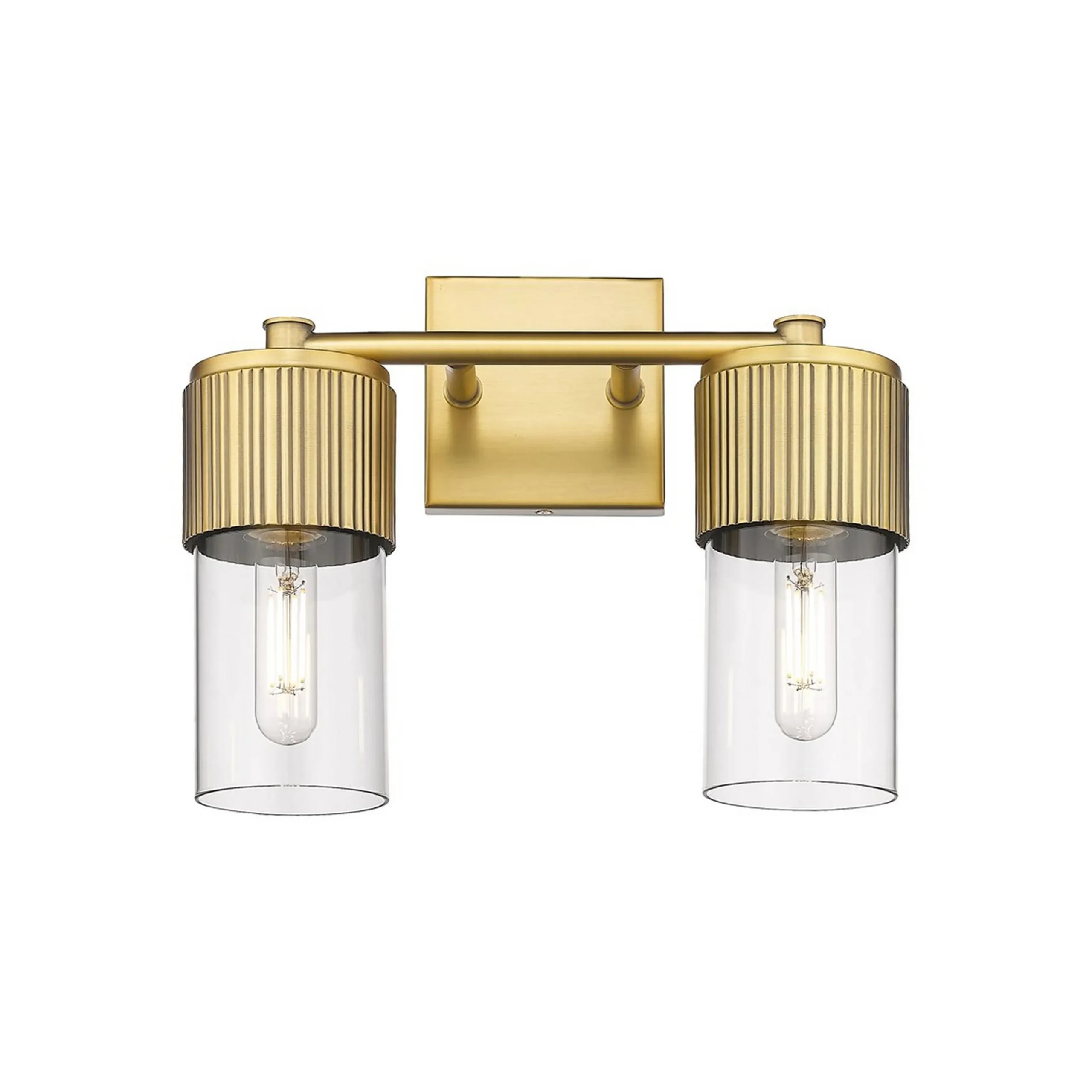 Mirza Clear Glass Vanity Light - 2 Light