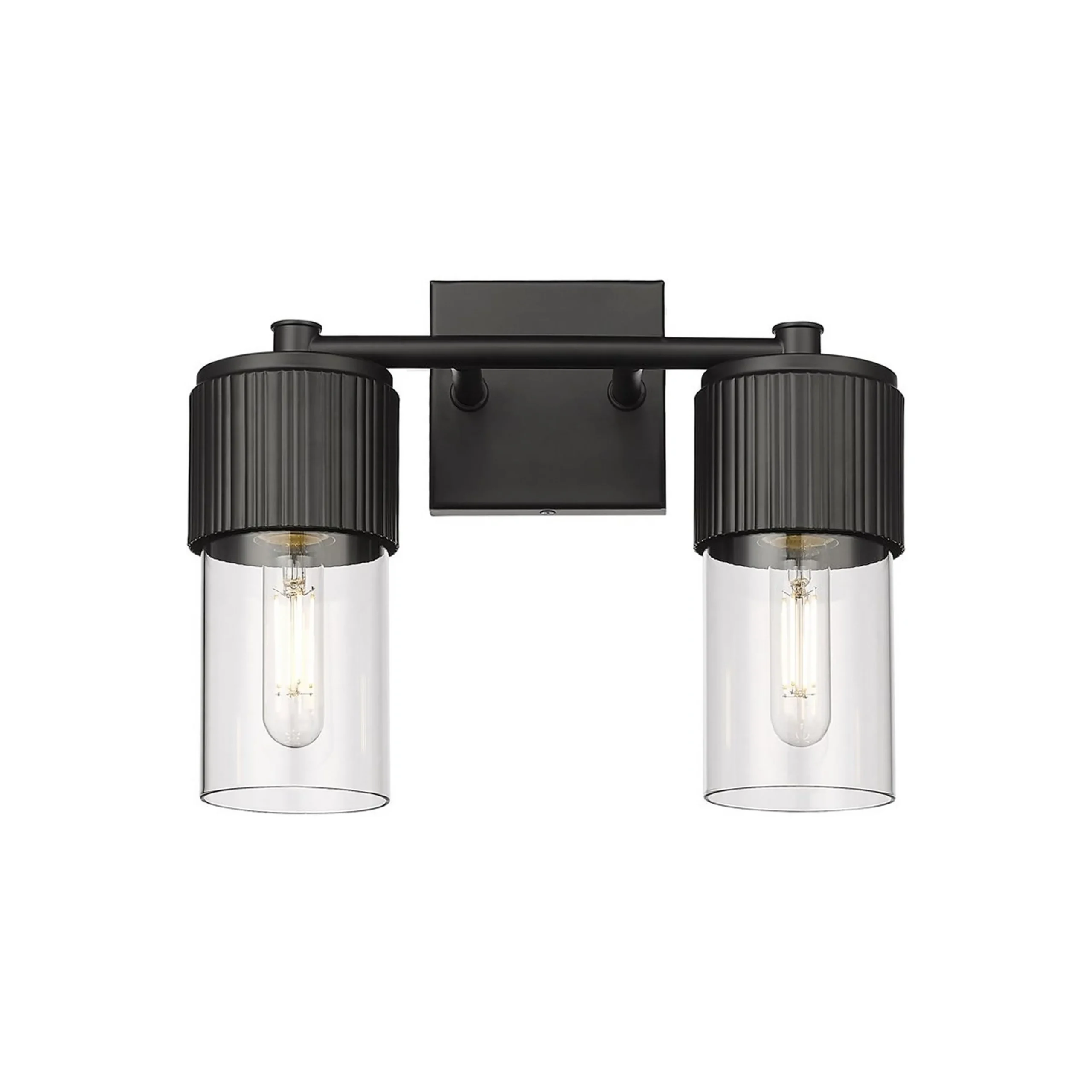 Mirza Clear Glass Vanity Light - 2 Light