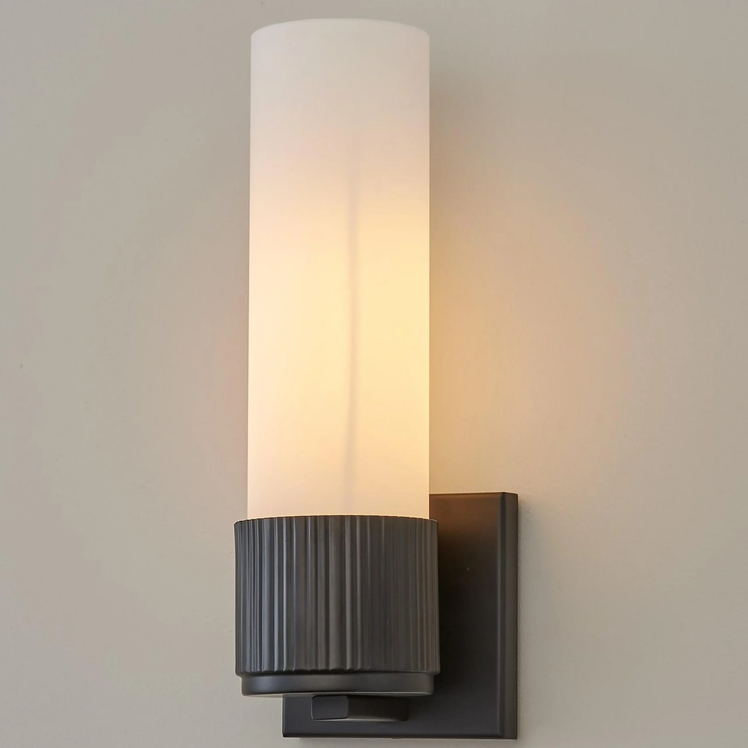 Mirza Opal Glass Bath Sconce - 1 Light