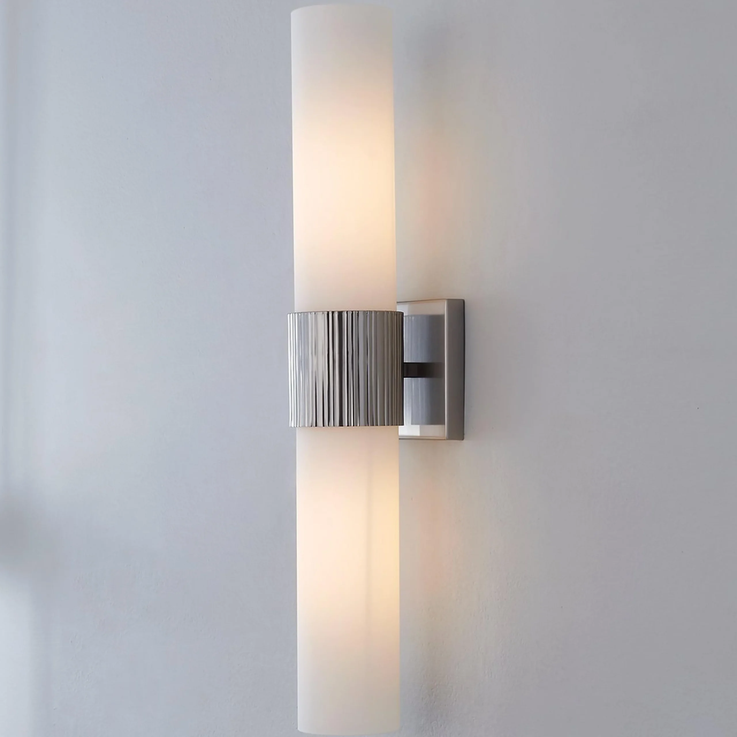 Mirza Opal Glass Bath Sconce - 2 Light