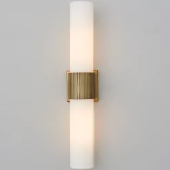 Mirza Opal Glass Bath Sconce - 2 Light