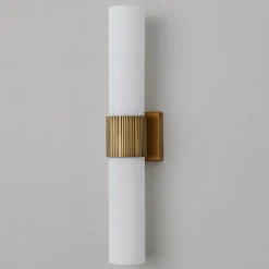 Mirza Opal Glass Bath Sconce - 2 Light