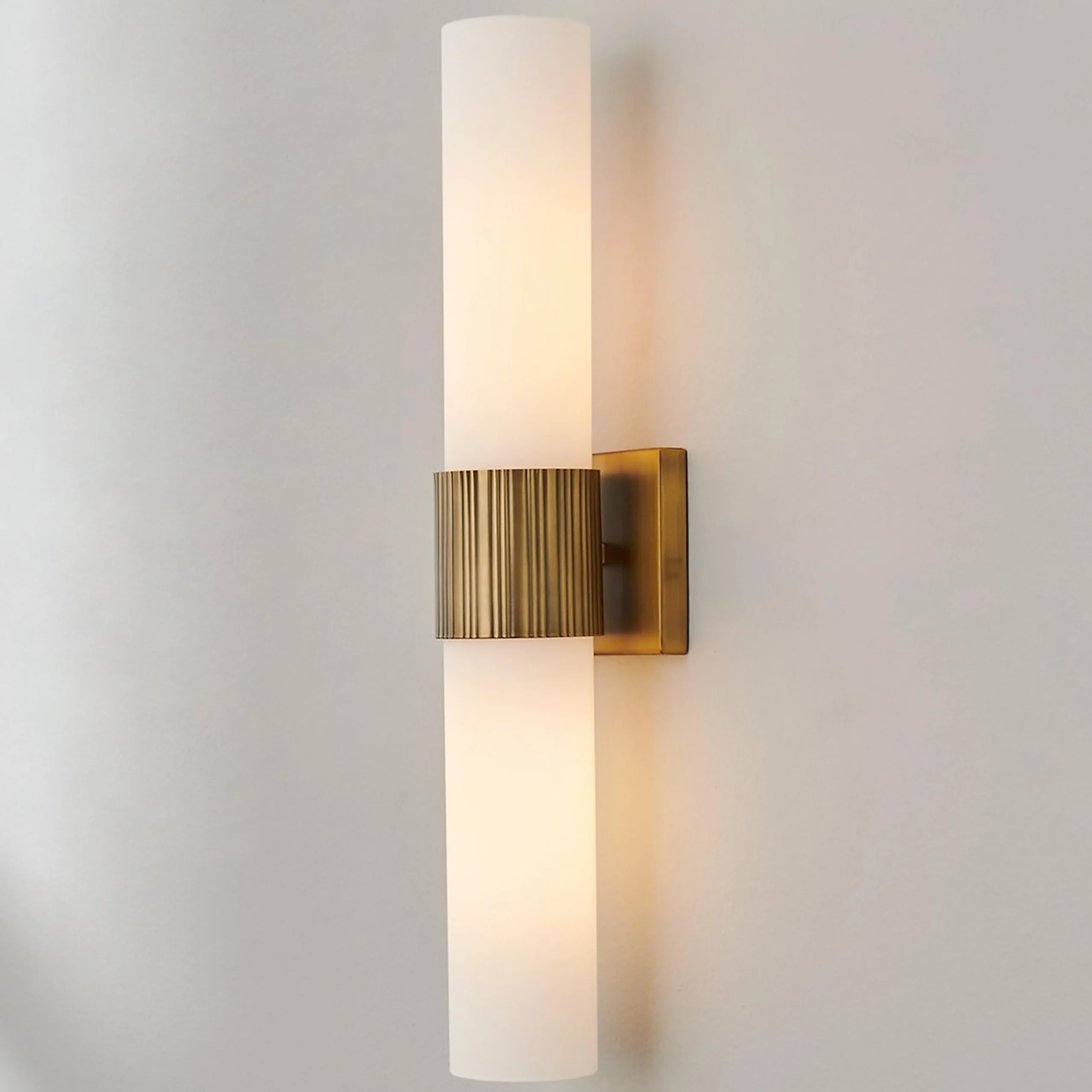 Mirza Opal Glass Bath Sconce - 2 Light