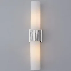 Mirza Opal Glass Bath Sconce - 2 Light